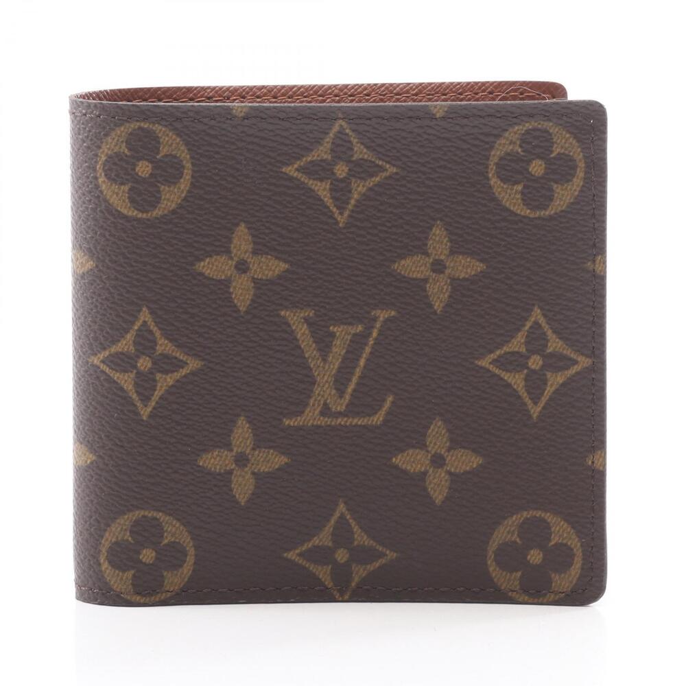 Louis Vuitton Portefeuille Cartes Credit Monogram Wallet Canvas Leather Brown